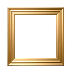 Golden frame with transparent background for easy image insertion