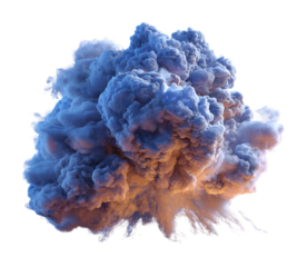 Dramatic explosion effect digital cloud formation abstract energy