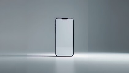 Modern mobile phone in a simple  setting.