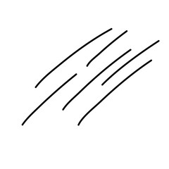 Line movement effect. Hand drawn doodle line element