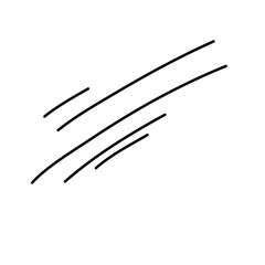 Line movement effect. Hand drawn doodle line element