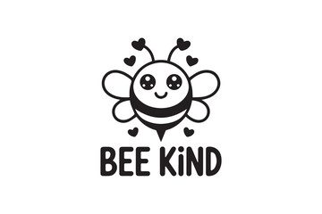 cute bee illustration Vector