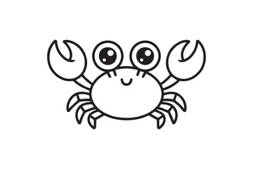 cute crab illustration Vector