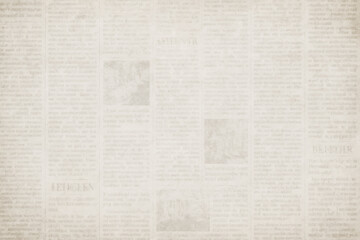 Vertical grunge paper background with faded print columns