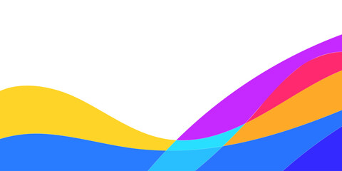 Abstract colorful shapes with flowing lines