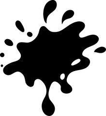 Black ink and milk paint splash vector illustration design with creative drop and splatter art shapes