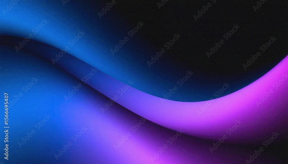 Wall mural abstract blue background with glowing stars and light rays creating a vibrant wave pattern
