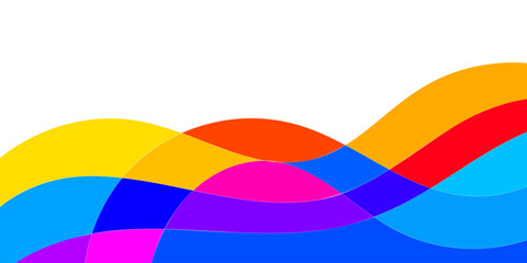 Abstract colorful shapes with flowing, overlapping forms