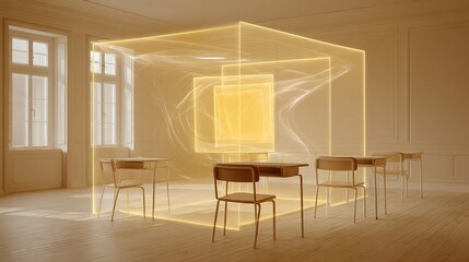 AI-Driven Future Tech Workspace: Embracing Minimalist Innovation