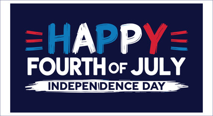 Fototapeta premium Patriotic Design With Happy Fourth Of July And Independence Day Theme