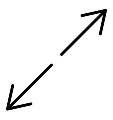 斜め上下矢印　ベクター素材　双方向　拡大　細め