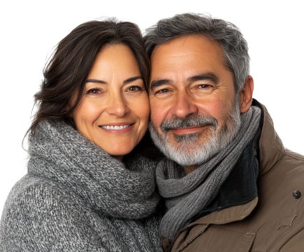 Couple embracing happiness portrait warm