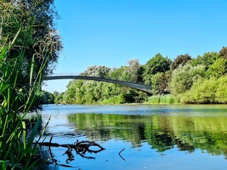 Le Pont Chinois de Mulhouse, une promenade sur l'Ill, la principale rivière d'Alsace en France