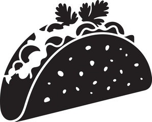 tacos icon, tacos silhouette vector illustration-simple silhouette illustration of tacos, perfect for tacos logos and icons