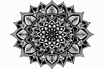 Mandala or symmetrical shapes vector design