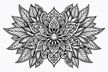 Mandala or symmetrical shapes vector design