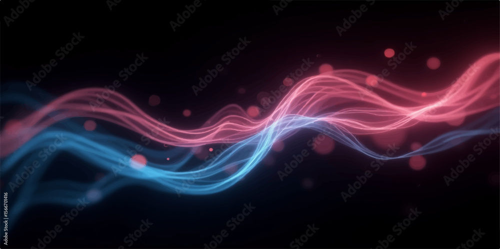 Poster colourful fractal smoke background with flowing light and abstract patterns