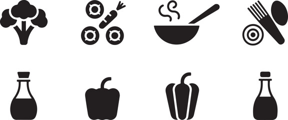 Stir-fries silhouette