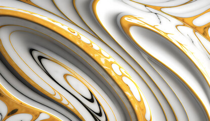 Elegant White Marble with Gold Veins Texture Background,generative ai