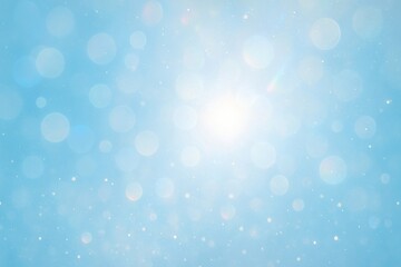 Obraz premium Soft blue bokeh background with sparkling light effects and subtle glitter