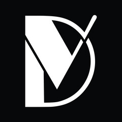   DV, logo DV ,Letter On luxury Logo
