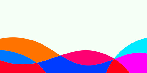 Abstract Background with Curved Shapes and Vibrant Colors