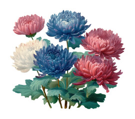 Beautiful chrysanthemum flowers arrangement botanical floral design