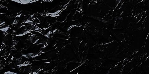 Plastic Wrap Stock Image In Black Background