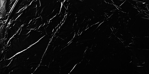 Plastic Wrap Stock Image In Black Background