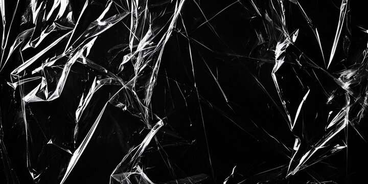 Plastic Wrap Stock Image In Black Background