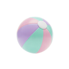 Pastel Beach Ball Isolated on White