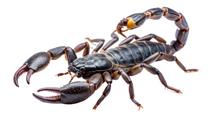Asiatic Forest Scorpion isolated on white background