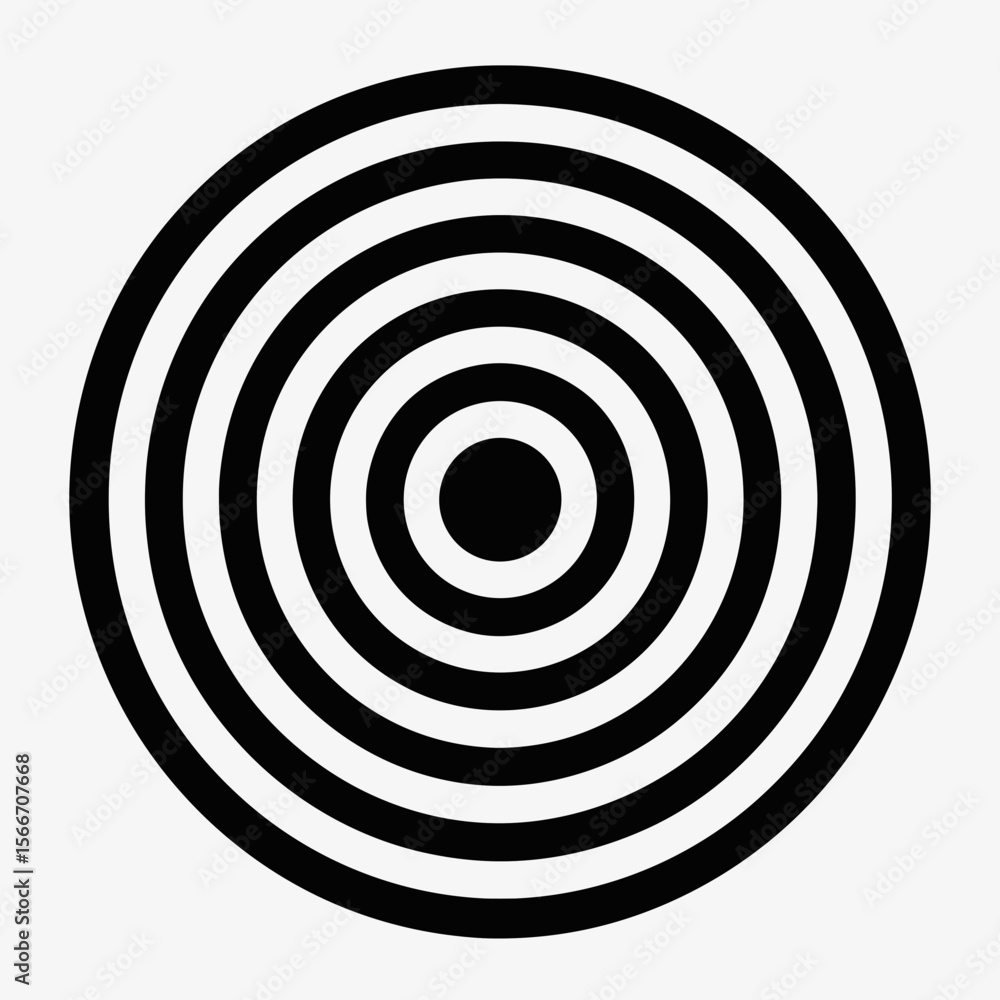 Poster minimalist concentric circle simple target icon shape graphic element