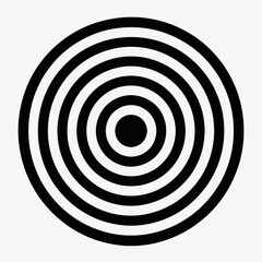 Minimalist Concentric Circle Simple Target Icon Shape Graphic Element