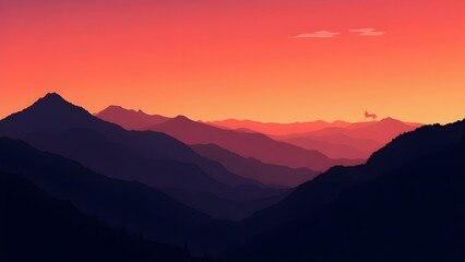 Obraz premium sunrise in the mountains