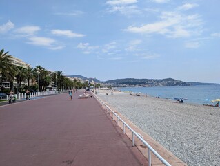 Overview of the Promenade des Anglais in Nice, France - June 2025