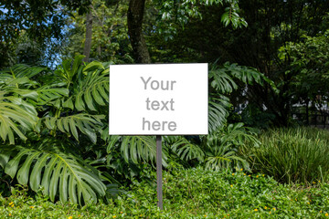 Blank Outdoor Sign with Space for Custom Text