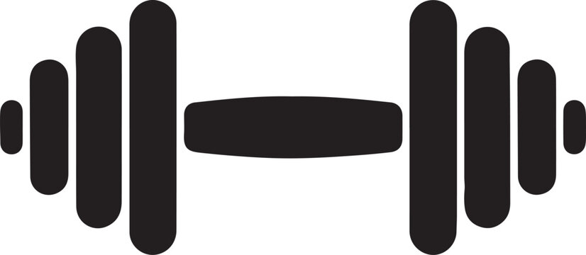 Simple Dumbbell Icon Strength, Fitness, and Workout Symbol