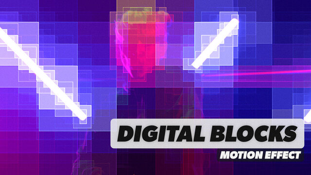 Digital Blocks Procedural Motion Effect