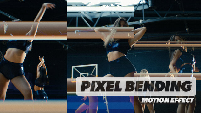 Pixel Bending Horizontal Procedural Motion Effect
