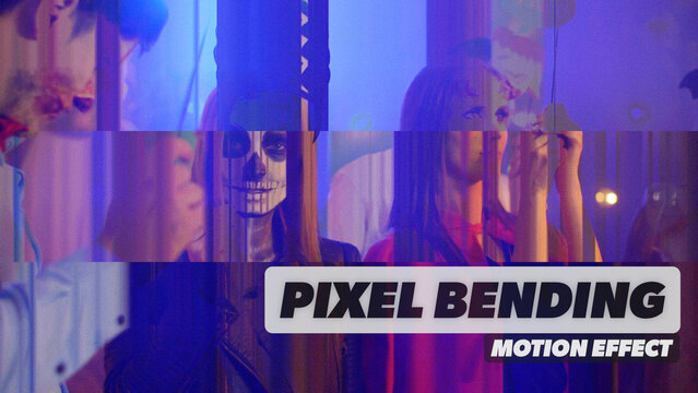 Pixel Bending Vertical Procedural Motion Effect