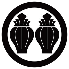 家紋です。丸に神社瓶子と言います。