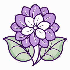 vector illustration of purple flower