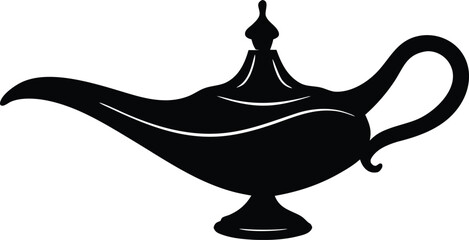 arabic magic lamp vector illustration