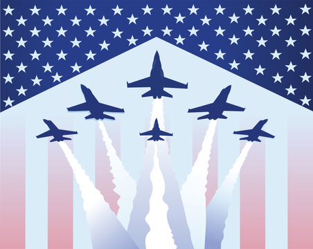 Eagle fighter jet plane taking off during exercise