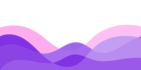 Abstract background with layered, wavy shapes of varying shades of purple and pink