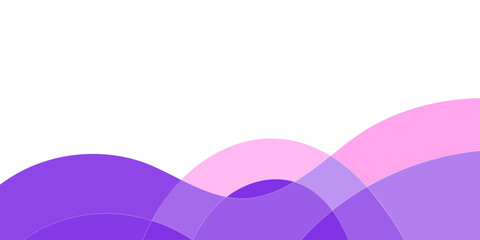 Abstract layered shapes of purple and pink