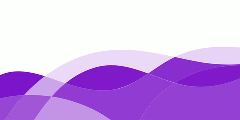 Abstract purple wavy shapes on white background