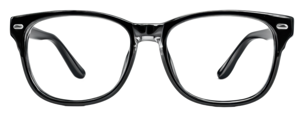 Stylish black glasses showcase product modern fashion