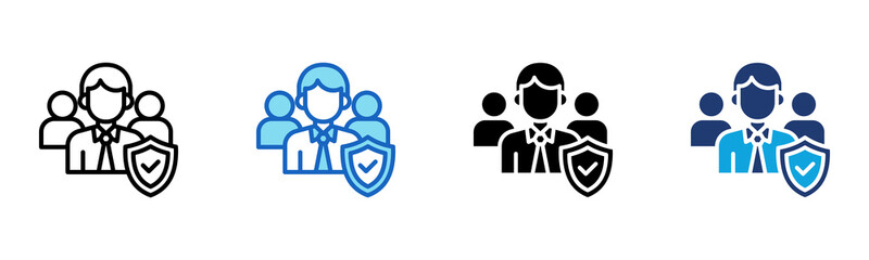 Family Insurance icon Multi Style Vector Illustration